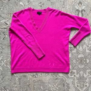 J.Crew V-neck Boyfriend sweater cashmere Pink XXS